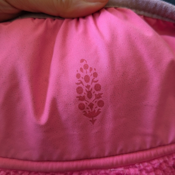 Free People Hot Pink Hit The Slopes Jacket Fuzzy Fleece Teddy Pocket XS - Picture 5 of 6